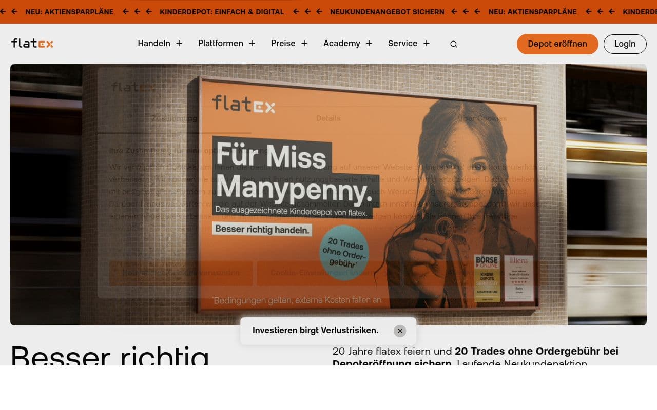 flatex — Homepage