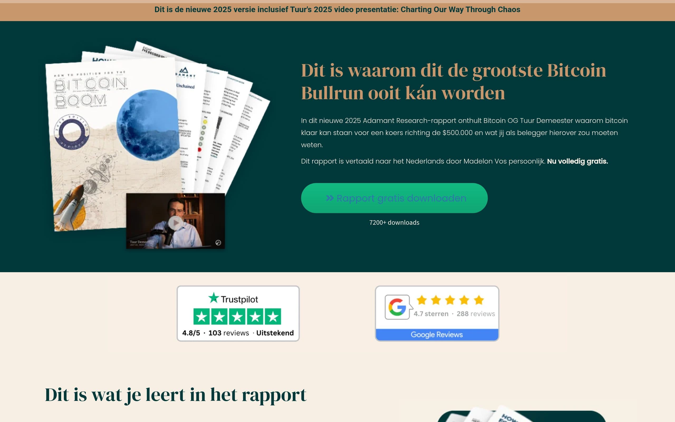 Screenshot van Bitcoin-rapport (Madelon Vos)