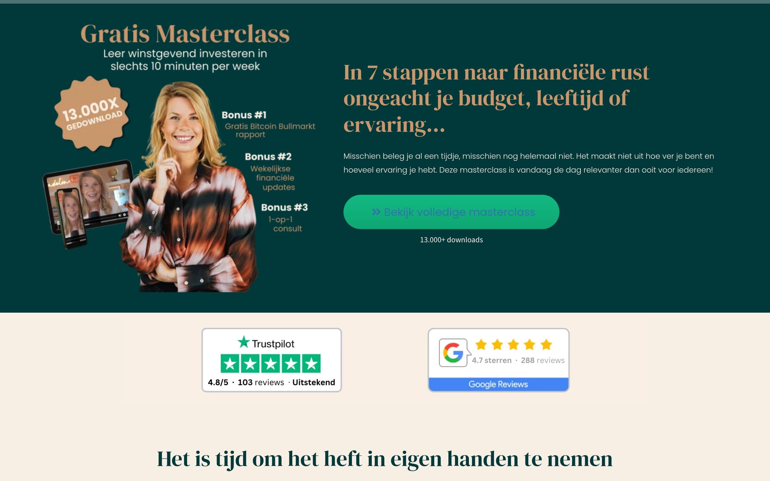 Screenshot van Masterclass vermogen (Madelon Vos)